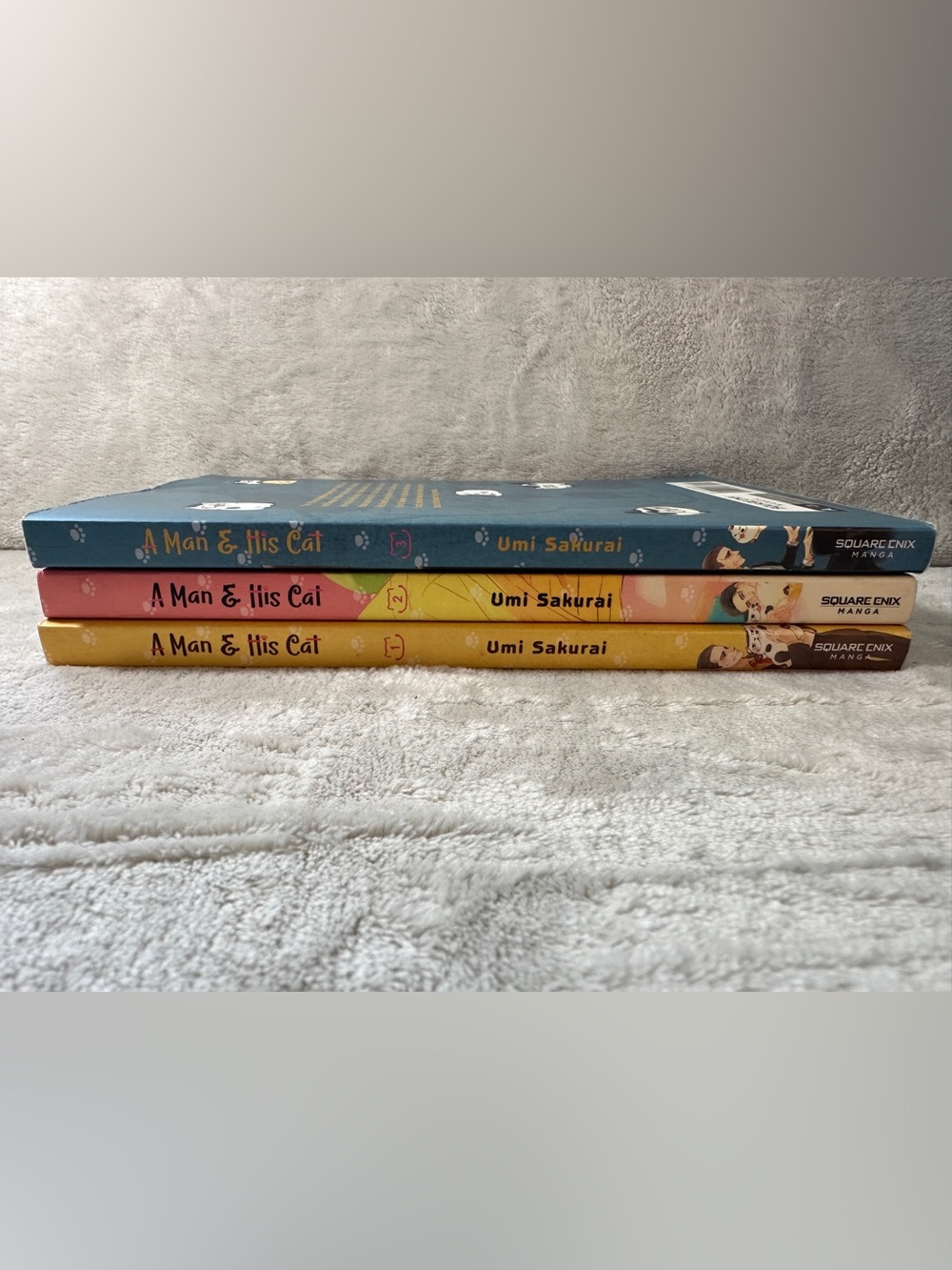 Square Enix A Man & His Cat Manga Vol 1-3 Lot English by Umi Sakurai